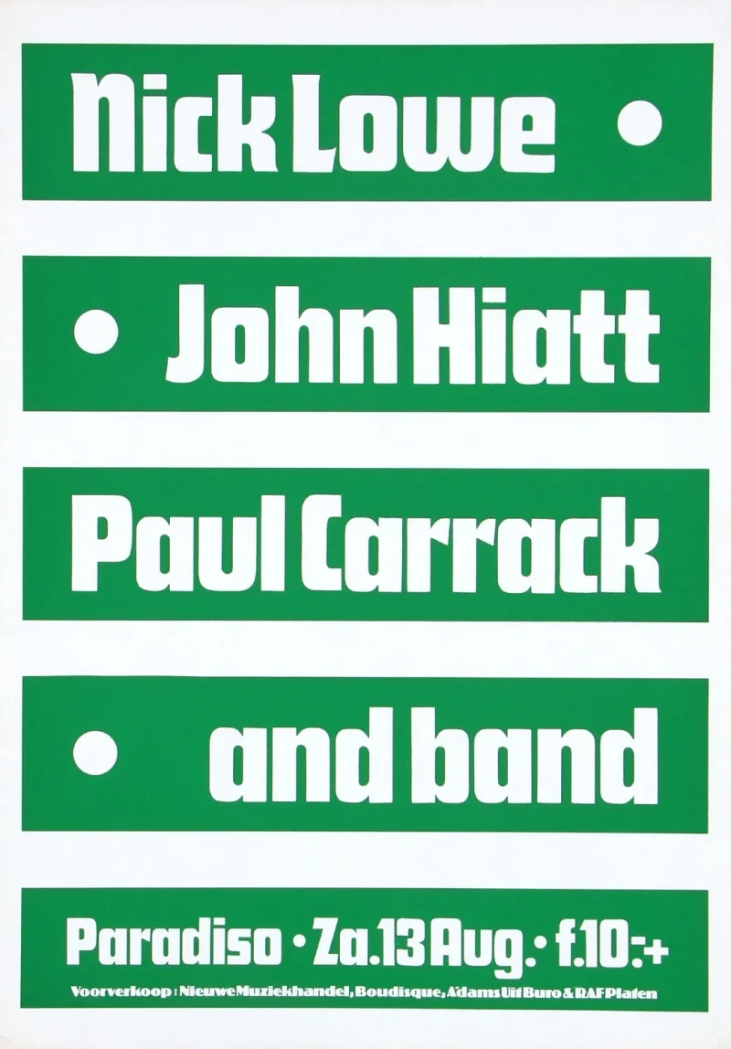 Nick Lowe - John Hiatt - Paul Carrack - 13 augustus 1983