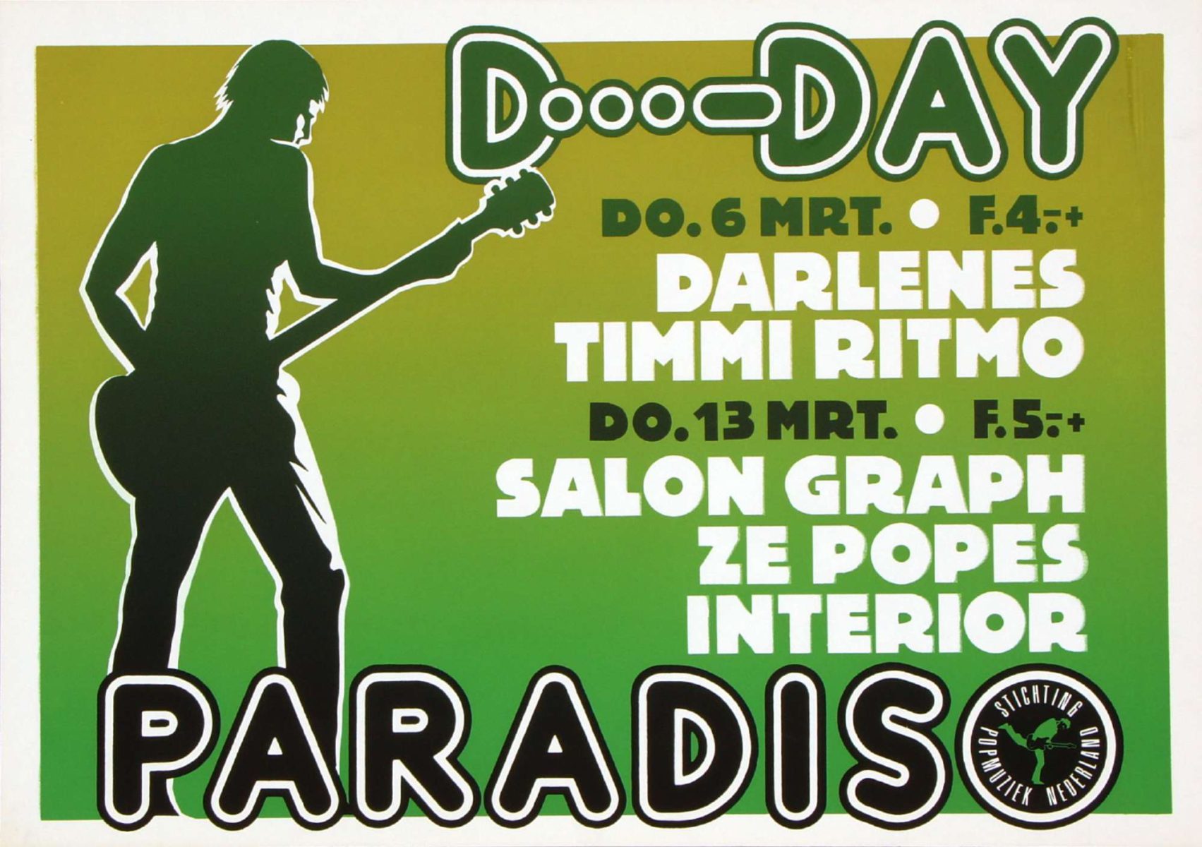 Darlenes / Timmi Ritmo / Salon Graph / Ze Popes / Interior - maart 1980