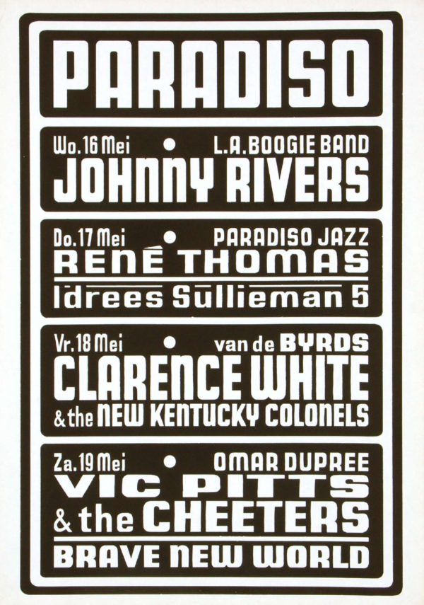 Johnny Rivers / Clarence White/ Vic Pitts - 6 mei 1973