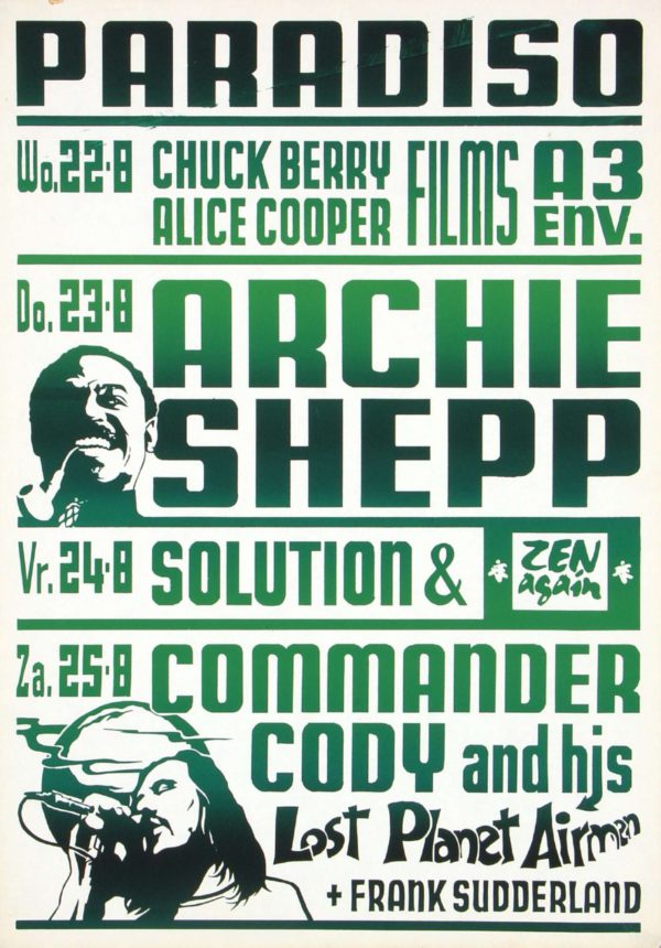 Archie Shepp / Solution / Commander Cody - augustus 1973